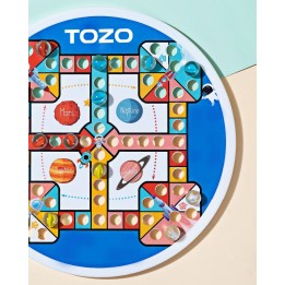 TOZO 2‑in‑1 Chinese Checkers & Flying Chess Board Game, Family Marble Strategy Game Set for Kids & Adults