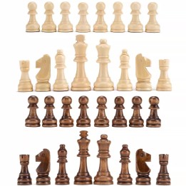 TOZO Wooden Chess Pieces Set, Classic Staunton Style Chessmen for Replacement & Chess Board Game